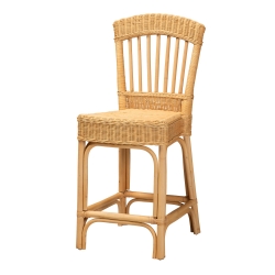 bali & pari Barito Modern Bohemian Natural Rattan Counter Stool
